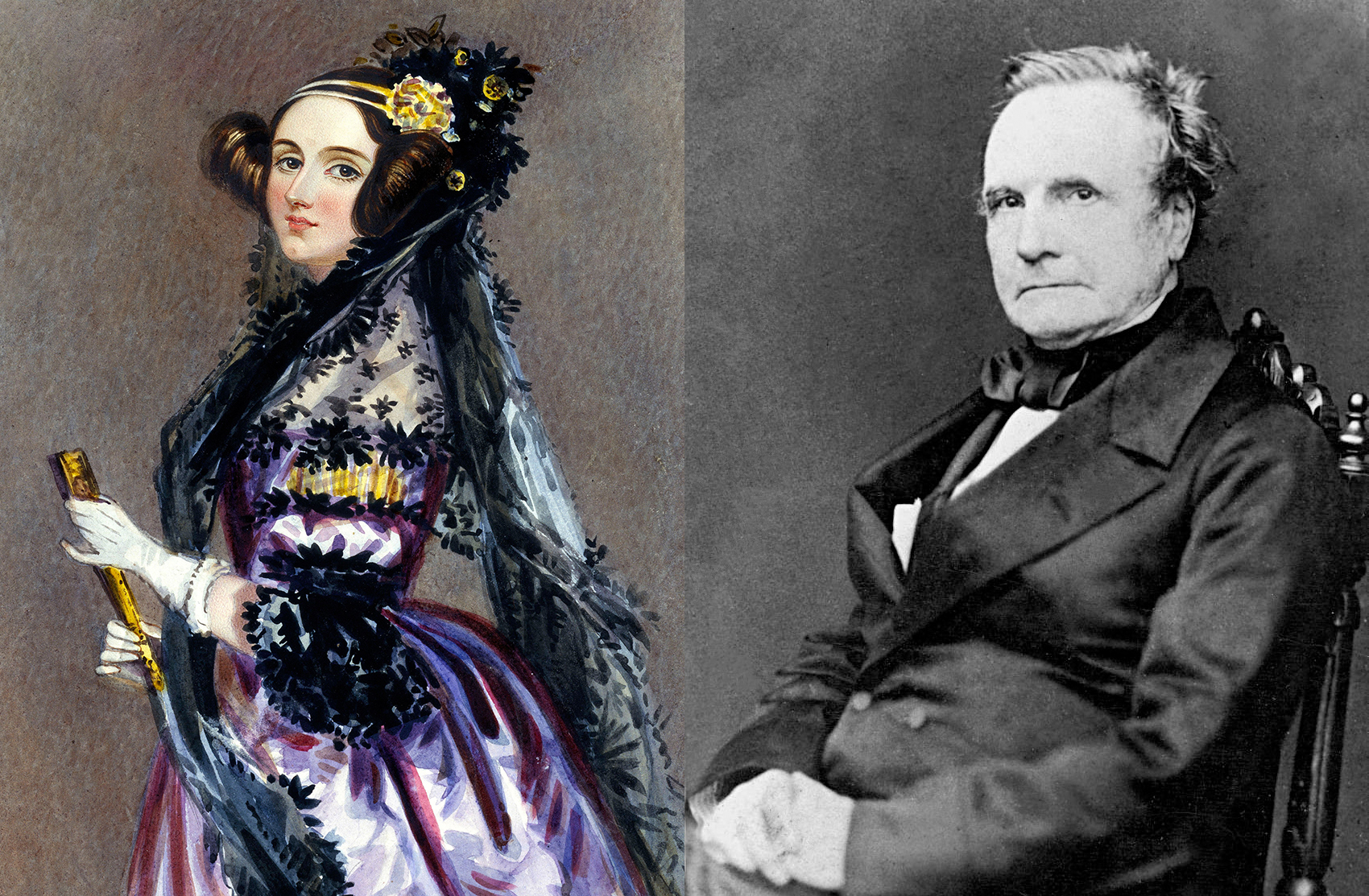 Ada Lovelace-left
Charles Babbage-right